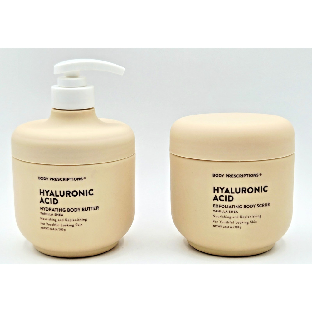 Body Prescriptions Hyaluronic Acid Exfoliating Scrub & Moisturizing Body Butter